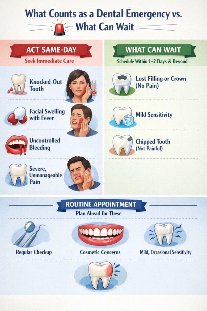 What Counts as a Dental Emergency vs. What Can Wait